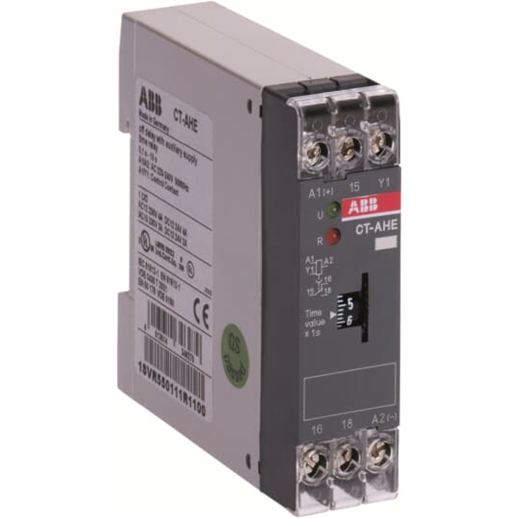 1SVR550110R4100 - CT-AHE Time relay, OFF-delay, 0.3-30 s, 1 c/o, 110-130V AC ABB Economy Timers - CT-E