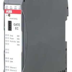 2TLA020071R9100 - Gate-EC Pluto Gateway EtherCAT ABB Pluto safety PLC Accessories Buy 2TLA020071R9100 - Gate-EC Pluto Gateway EtherCAT ABB Pluto safety PLC Accessories from ABB. Genuine ABB component for automation, motor control and electric Gate-EC
Pluto Gateway EtherCAT